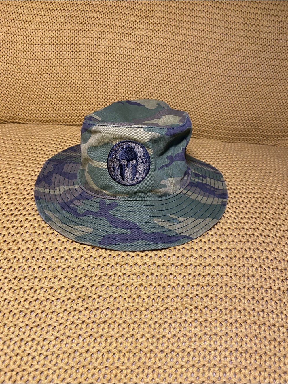 Camouflage Bucket Hat with Spartan Patch - 47